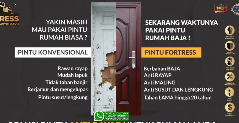 kelemahan pintu yang terbuat dari kayu