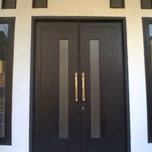 pintu aluminium 2 daun minimalis