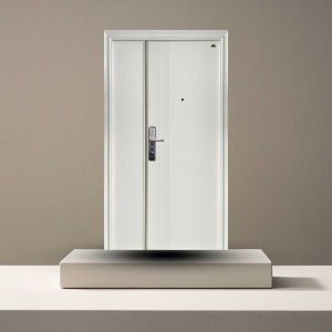pintu baja mom & son daun minimalis