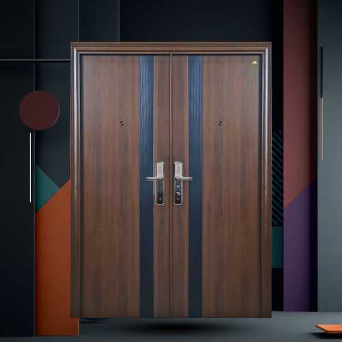 pintu minimalis dari kayu gelap